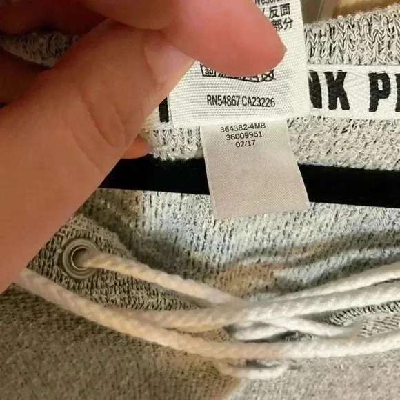 Pink Victoria Secret pullover hoodie grey size xs - Picture 6 of 10